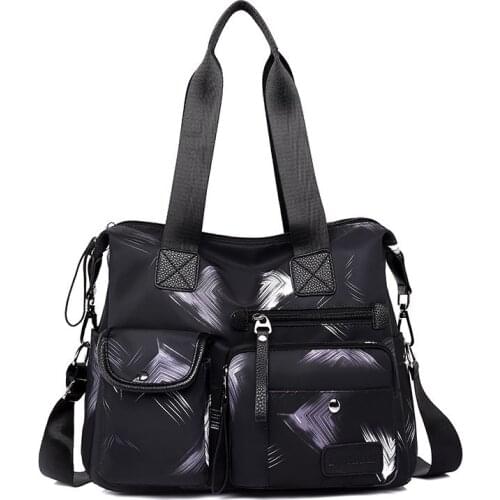 European and American Style Casual Large Capacity Tote Bag Ladies Oxford Shopping Messenger Shoulder Bags Women Travel Handbag