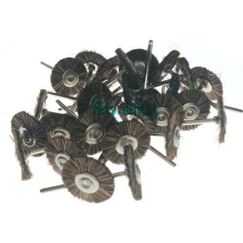 100pcs Horse Hair Brush Polishing Wheel for Dental Rotary Tools 2.35mm Shank