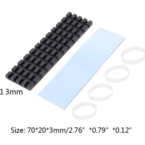 Pure Copper Graphene Heatsink M.2 2280 PCI-E NVME SSD Heat Sink Thermal Pad Conductivity Silicone Cooler Accessory