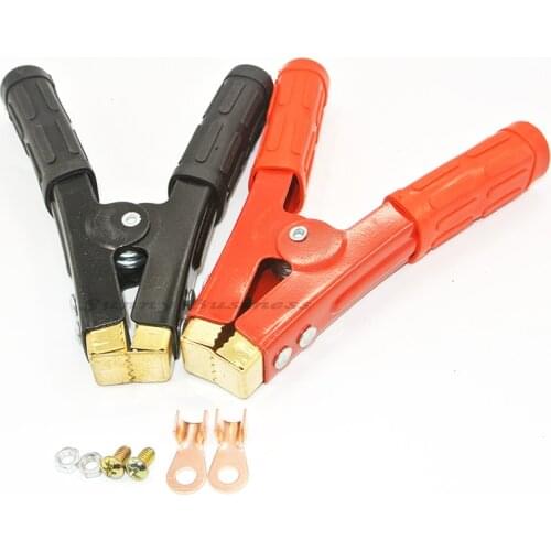 2PCS 600A Heavy Duty Crocodile Alligator Vehicle Battery Clamp