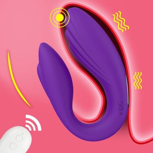 USB Rechargeable U Type Vibrator Wireless Remote Double Motor Vibrator Clitoris Stimulation G-spot Massager Sex Toys for Women
