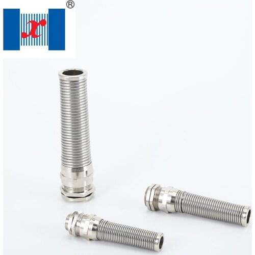 Factory Supply 10 PCS/lot PG9 4-8mm Nickel Plated Brass Metal Cable Gland Spiral Type Anti Bending Wire Glands