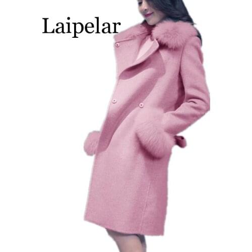 Woman Wool Coat High Quality Winter Coat Jacket Women Slim Woolen Long Cashmere Coats Overcoat Thick Warm Outwear