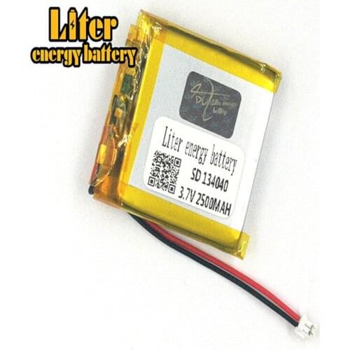 1.5-2P plug 134040 2500mah 3.7V Rechargeable lipo battery solar li ion polymer lithium battery with PCM