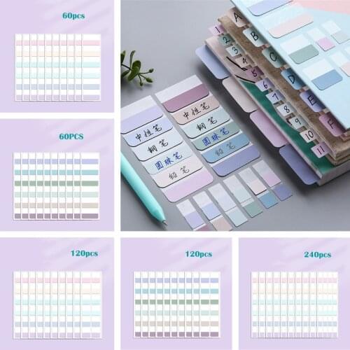10 Sheets Sticky Index Tabs, Writable File Tabs Flags Morandi Color Page Markers Labels for Reading Notes, Books Classify Files