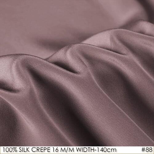 100% SILK CREPE DE CHINE 140cm width 16momme Natural Silk Wedding Fabric Sewing Cloth Pinkish Tan NO88