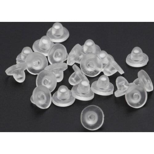 100Pcs 4 Size Earring Pad Silicone Comfort Earring Cushion for Clips on Earrings U2JF
