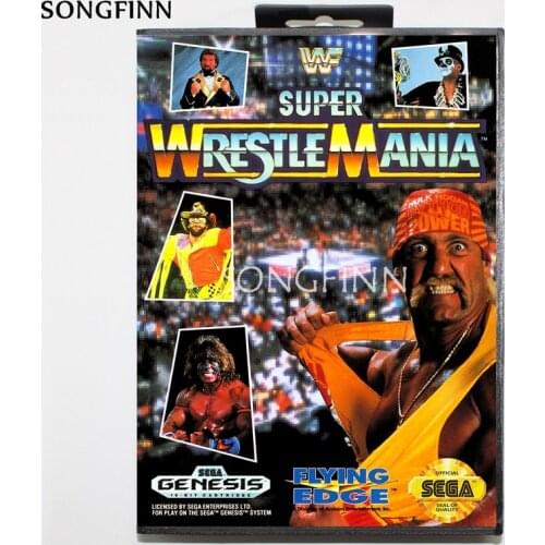 16 bit MD Memory Card With Box for Sega Mega Drive for Genesis Megadrive - Wrestle Mania