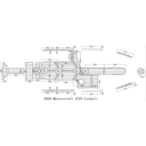 2020 Mastercraft XT25 Cockpit Boat EVA Teak Decking 1/4" 6mm