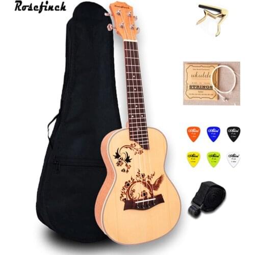 23 inch 4 String Mahogany Ukulele Set Tuner Ukulele Stage Performance Hawaii Guitar Music UKU Pickup