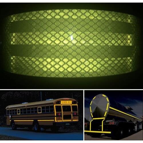 50mm X 50m Self-Adhesive PET Reflective Sticker Warning Strip Decal corrosion resistance
