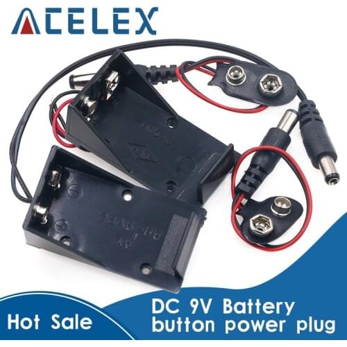 90 DC 9V Battery button power plug for Arduino Mega 2560 1280 UNO R3 132 9V battery buckle