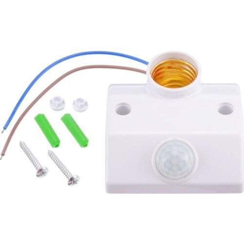 AC 170-250V E27 Infrared Lamp Holder For Corridor Toilet Basement Garage LED Light Lamp Holder Control Switch with Screws
