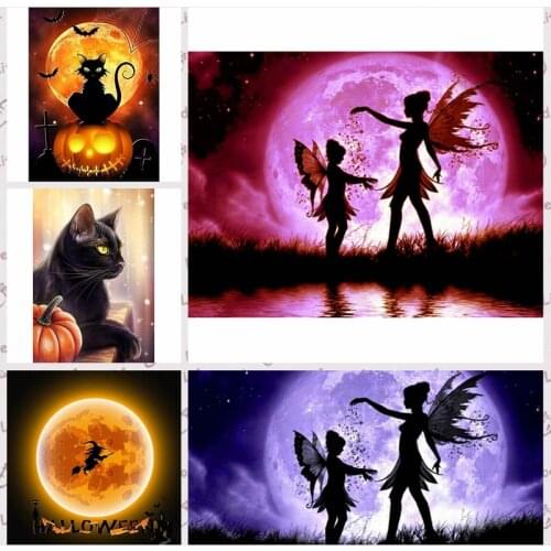 Diamond Painting Cartoon Cat Diamond Mosaic Cross Stitch 5D DIY Diamond Embroidery Full Round Rhinestone Of Picture Home Decor