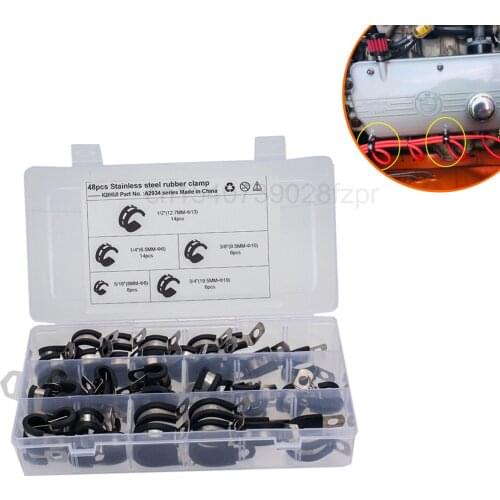 Hot Sales - 48 Only 5 Specifications - Stainless Steel 304 Rubber Strip Clamp Hose Clamp R-type Hose Clamp