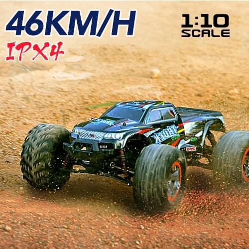 JTY Toys 1:10 RC Trucks 46km/h Dual Motor High Speed Remote Control Buggy Truck 4WD Bigfoot Climbing Off-Road Car Waterproof