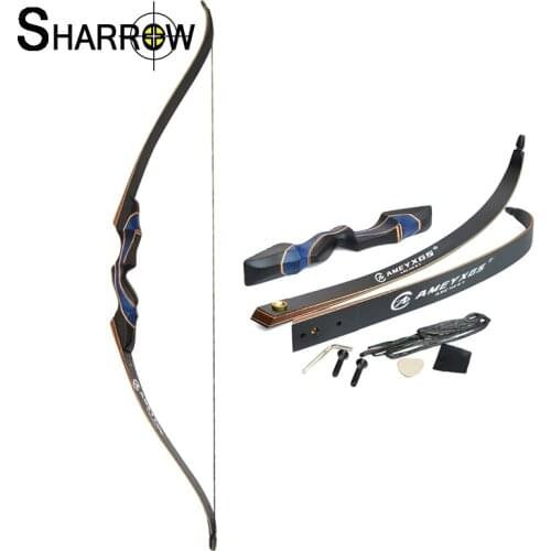 1set 56 inch Archery Recurve Bow 20-50 lbs Hunting Bow Maximum Draw Length 32 Inches Outdoor Sport Shooting Hunting Accessories