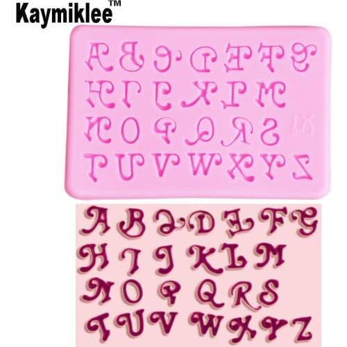 M647 FDA The Alphabet Art Letter Silicone Mold for Fondant Cake Decoration/Chocolate Mould Cake Tool 9.5*6.1*0.4cm