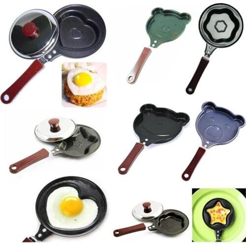 Breakfast Pot Mini Quiche Pan Safety Elderly Children Simple to Use Egg Mold Bear Heart-shaped Smiley Kitchen Cooking Utensils E