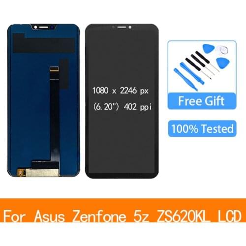Original For Asus Zenfone 5Z ZS620KL LCD Touch Screen Digitizer Assembly For Asus zs620kl Display with Frame Replacement Z01RD