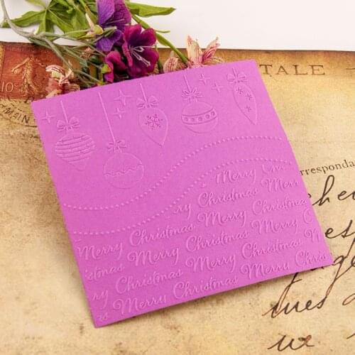 Merry Christmas Plastic Embossing Folder Template DIY Scrapbook Photo Album Card E56C