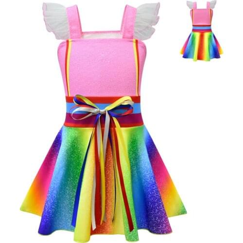2019 cosplay dress for girls / Rainbow girl dress / Character Nancy girl dress