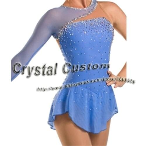 Hot Sales Figure Ice Skating Dresses For Girls With Spandex New Brand Figure Skating Competition Dress DR2547