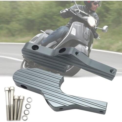 Scooter Foot Rests Passenger Foot Pegs Extensions Universal CNC Extended Footpegs for VESPA GT GTS GTV 60 125 200 250 300 300ie