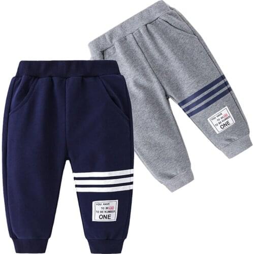 Casual Striped Boys Sweat Pant Cotton Spring Summer Toddler Trousers Fall Clothes For Kids