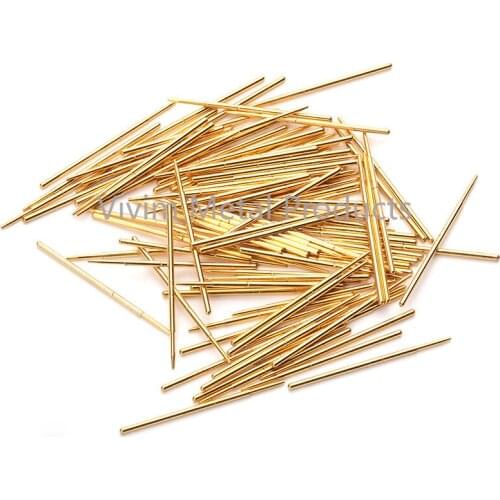 Durable Brass Spring Test Probe Probe Cover 100 / PCS Convenient Metal Spring Probe Length 27.8mm Spring Test Probe PAM75-F1