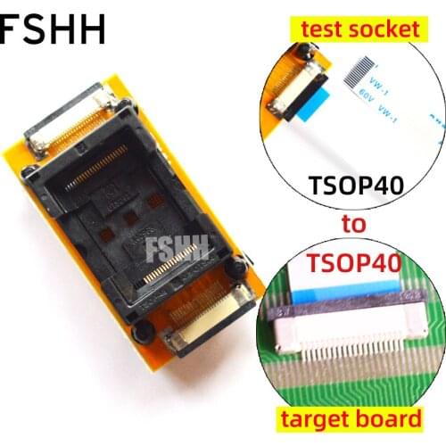 Program Test SMD welding TSOP40 to TSOP40 test socket 0.5mm 20mm TSOP40 On line test socket