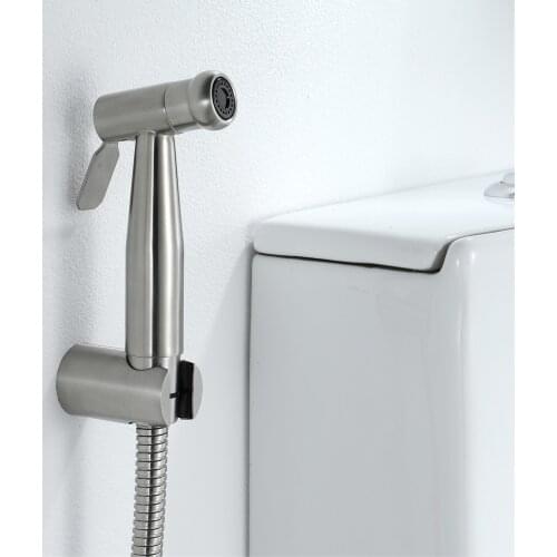 Toilet hand bidet faucet bathroom bidet shower sprayer 1.5m hose tank hooked holder easy install