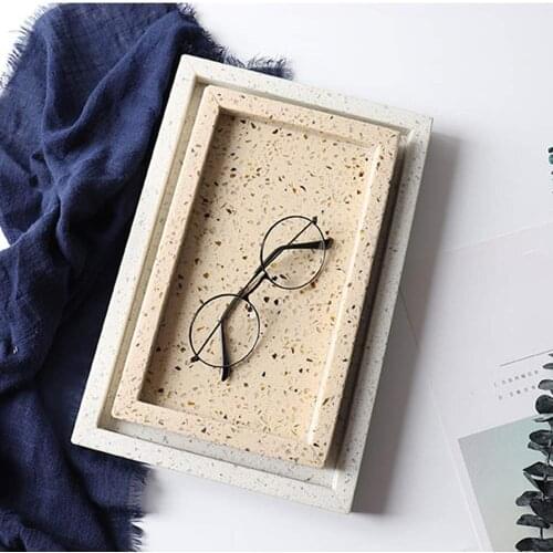 Terrazzo Serving Tray/Coffee Sushi Dessert Display Tray (30x20x3cm)