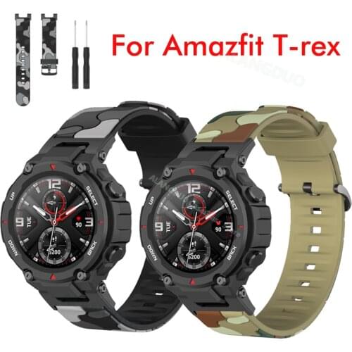 Wristband For Amazfit T-Rex t rex Silicone Strap trex Smart Watch Band Accessories For Xiaomi Amazfit T-Rex Bracelet correa