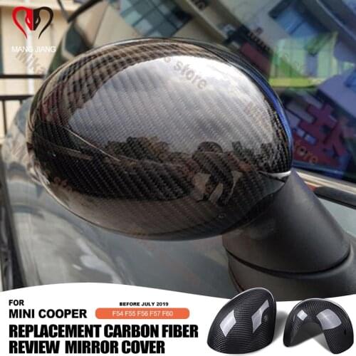 Replacement For Mini Cooper F54 F55 F56 F60 Outside rearview Mirror Cover Cap Shell Case carbon fiber car sticker Accessories