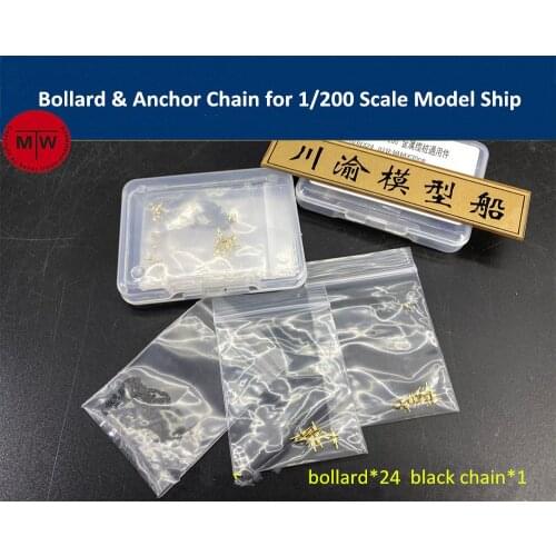Bollard & Anchor Chain for 1/200 Scale Model Ship 24 bollards/set TMW00103(Anchor not included)