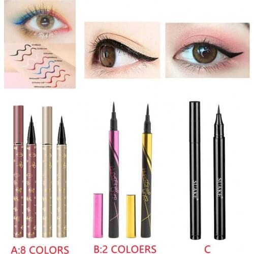 8 Colors Liquid Eyeliner Pen Waterproof Sweatproof Quick-drying Long Lasting Eye Makeup Cosmetics Tools Maquiagem Dropship TSLM1
