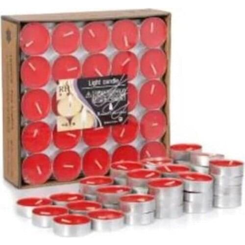 Star Global Decorative Red Tealight Candle Decorative 100 Pcs Tea Light 100 Pcs Red Candle