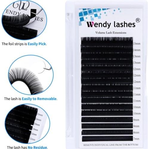 16 Rows Eyelash Extensions Faux Mink C D Russian Volume Eyelashes False Mink Individual Eyelashes Makeup Eye Lashes Faux cils