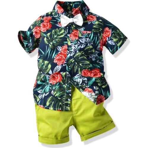 Infant Baby Boy Summer Clothes Fashion Gentleman Party Birthday 1-6 Years Kids Boys Clothing T-Shirt+Pants 2Pcs Children Boys