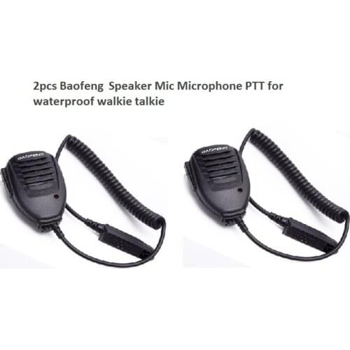 2pcsHandheld Microphone Speaker MIC baofeng waterproof Walkie Talkie Portable Twoway Radio Baofeng UV-9R plus BF-A58 Accessory
