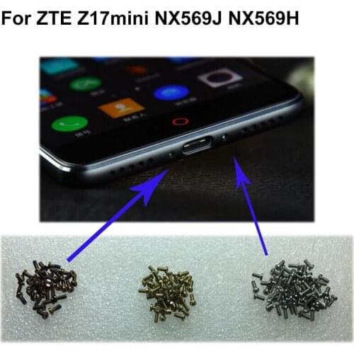 2PCS silver For ZTE Z17mini NX569J NX569H Buttom Dock Screws Housing Screw nail tack For ZTE Z 17 mini NX 569J NX 569H