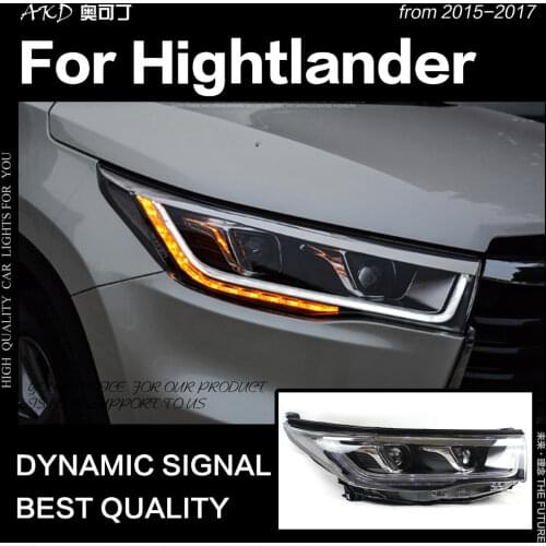 AKD Car Styling for Toyota Highlander Headlights 2015 New Kluger LED Headlight DRL Hid Head Lamp Angel Eye Bi Xenon Accessories