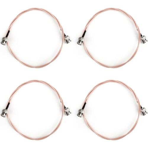 Artudatec 4Pcs RG316 BNC Male Plug to BNC Male Plug RF Pigtail Jumper Cable Adapter 1M/50CM/15CM 3ft Connector Paets