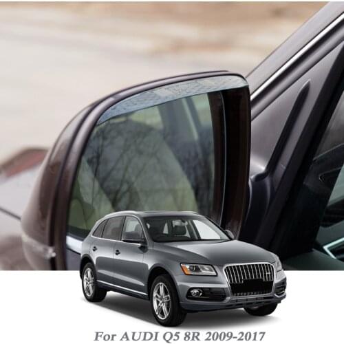 Car Rearview Mirror Rain Eyebrow Auto Shield Snow Guard Sun Side Visor Shade Protector For Audi Q5 8R 2009-2017 Car Accessory