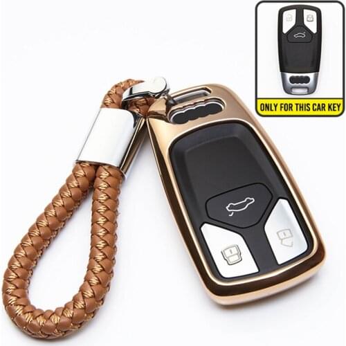 TPU Car Key Cover Case For Audi A4 New A4L A5 A6L QT S5 S7 Q7 TTS S4 B9 8W 4M Q5 TT RS Coupe Roadster 2017 2018 TFSI 8S 2016