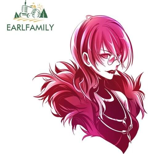 EARLFAMILY 13cm x 10.8cm for K DA Evelynn Car Stickers Sunscreen Occlusion Scratch Decals Vinyl Windshield Windows Decor