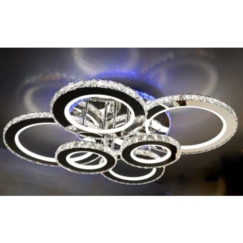 Ecofresh Lighting&Angel 6 кольца K9 хрустальныелюстры освещение современный хромированный светильник из нержавеющей стали 131