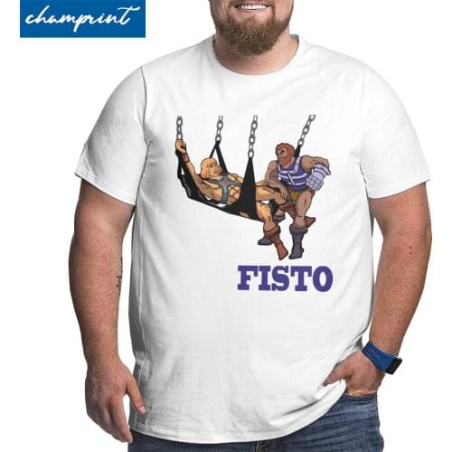 Fisto He-Man Masters Of The Univers T Shirt Men Vintage T-Shirt Skeletor 80s She-Ra Beast Big Tall Tees Oversized 4XL 5XL 6XL