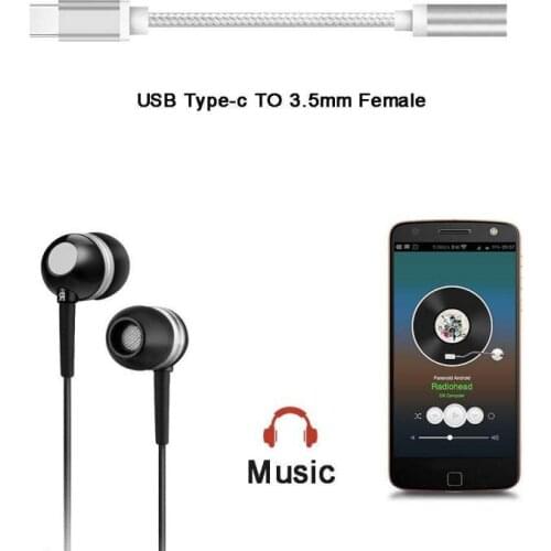 USB Type C To 3.5mm Earphone Headphone Cable Adapter USB-C To 3.5mm Jack Aux Cable Female Jack For Letv 2 2pro Max2 Pro 3 Xiaomi